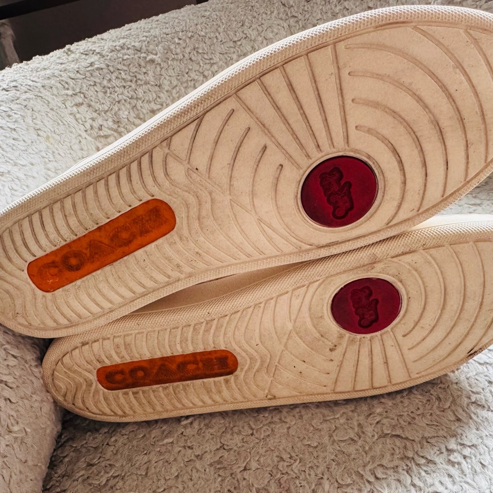 Coach White and Multicolor Patterned Sneakers - image 5